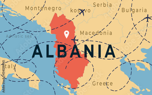 Albania travel background