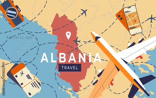 Albania travel background