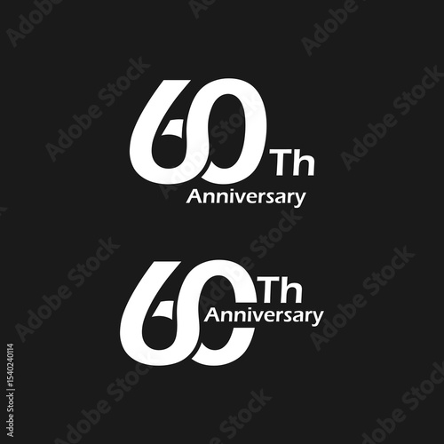 anniversary logo design, 60th anniversary, symbol, icon, party, logo design for 60th anniversary, vector, success, illustration, birthday, symbol, background, year, congratulations, greeting, invitati