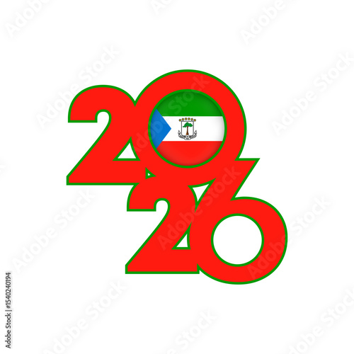 2026 banner with Equatorial Guinea flag inside.