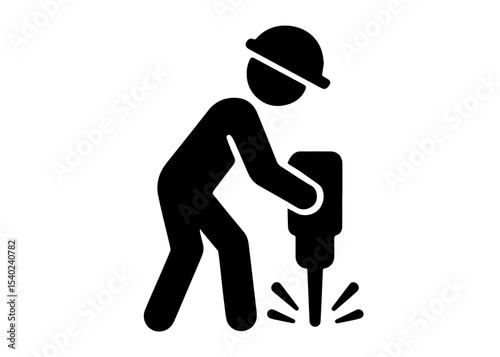 jackhammer vector icon