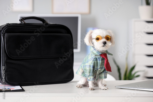 Funny business Maltese dog ...