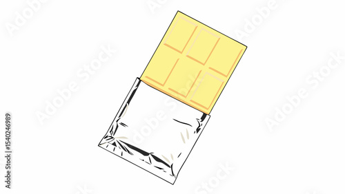 White Chocolate Bar in Foil Wrapper