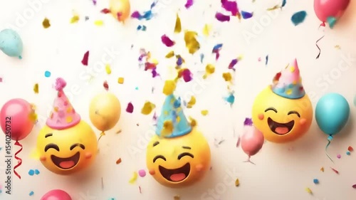 Happy Emojis Birthday Party.
