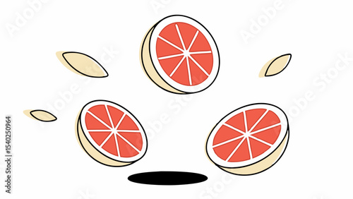 Flying Grapefruit Slices