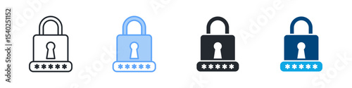 Secret Icon Set Multiple Style. Design In Outline, Blue, Glyph, Dual Tone