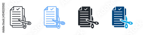 Editor Icon Set Multiple Style. Design In Outline, Blue, Glyph, Dual Tone