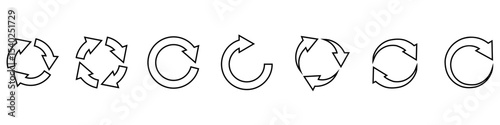Reload icon vector set. Refresh page illustration sign collection. Refresh symbol. update web icons.