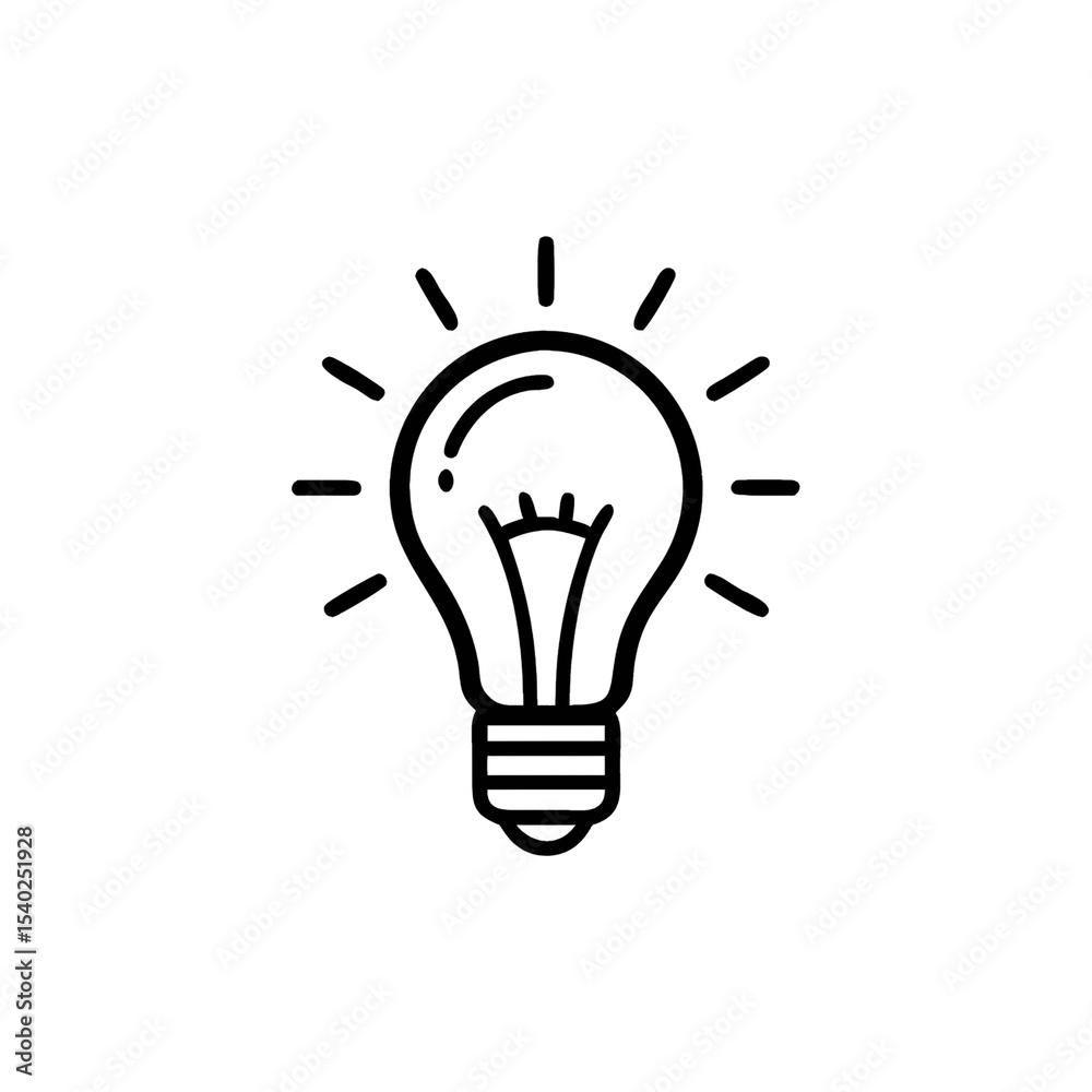 Brain in Light Bulb Icon - Idea and Creativity Brain in Light Bulb Icon - Idea and Creativity