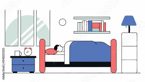 Man Sleeping Soundly in Comfortable Bed