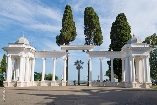 Sukhum colonnade on a sunny May day, Abkhazia