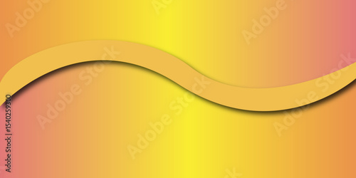Abstract orange and gold wave design with light curves and gradient texture vector background