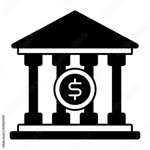 Bank black icon
