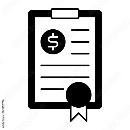 Receipt black icon