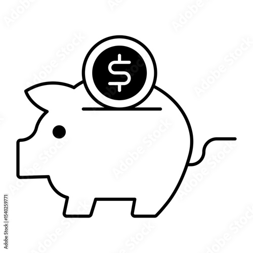 Savings black icon