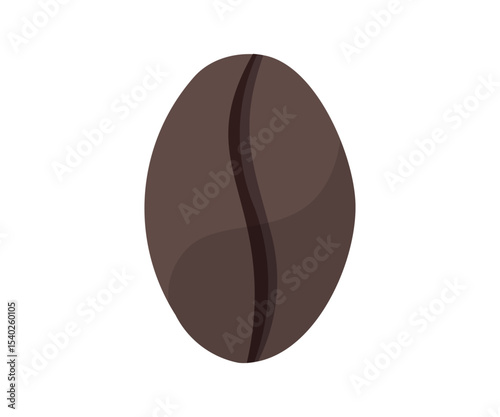 Coffee bean icon. Brown coffee bean isolated vector design and illustration.
