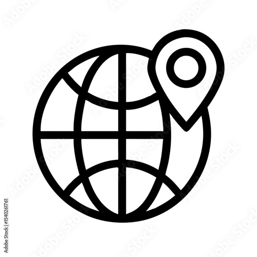 Global location tracking on transparent background for web and graphic design