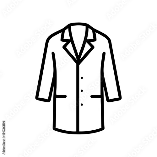 Lab coat on transparent background for web and graphic design