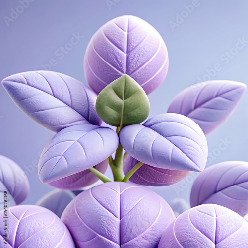 Creeping green leaves isolated on transparent background  