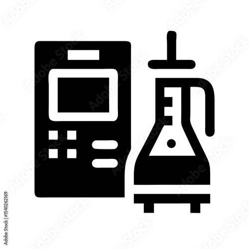 Lab equipment device on transparent background for web and graphic design