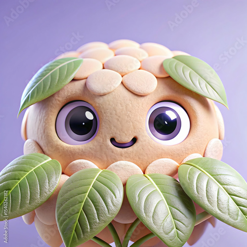 Creeping green leaves isolated on transparent background  