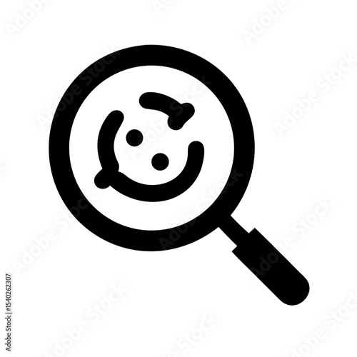 Magnifying glass with microbes on transparent background for web and graphic design