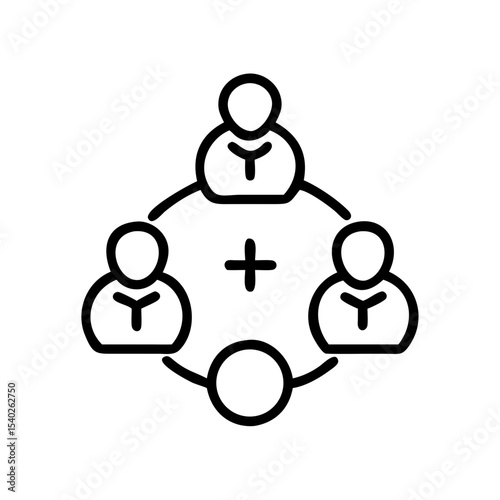 Medical team collaboration on transparent background for web and graphic design