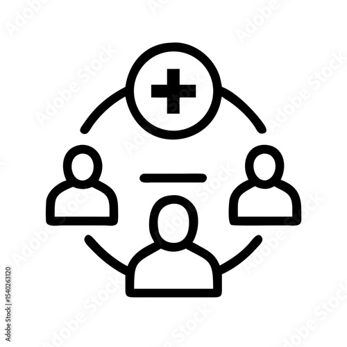 Medical team collaboration on transparent background for web and graphic design