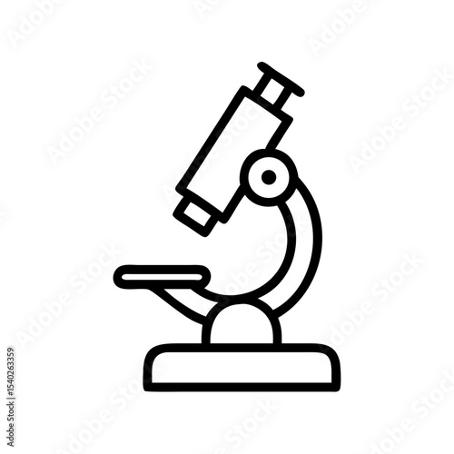 Microscope on transparent background for web and graphic design