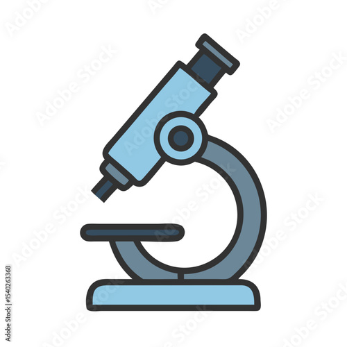 Microscope on transparent background for web and graphic design