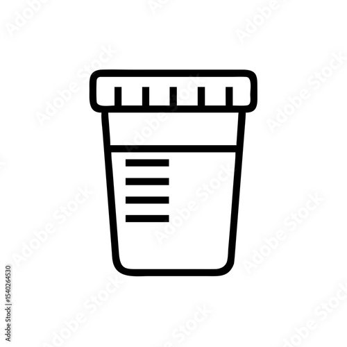 Specimen container on transparent background for web and graphic design