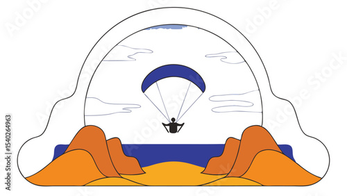 Paragliding over Coastal Dunes