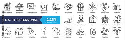 Health Professional Line Icon Collection