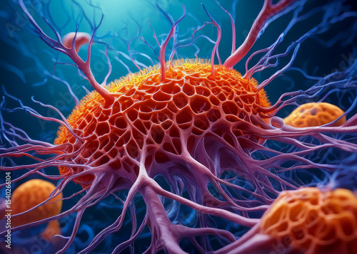 Generated image of close up membrane