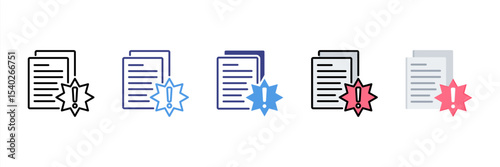 Plagiarism Multi Style Icon Set