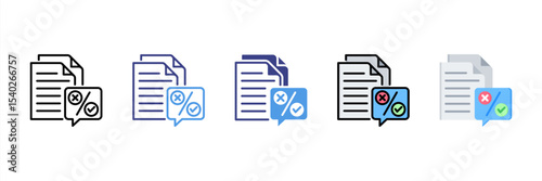 Proofreading Multi Style Icon Set