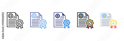 License Multi Style Icon Set