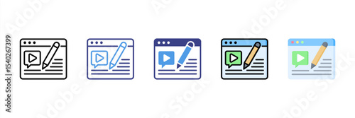 Content Multi Style Icon Set