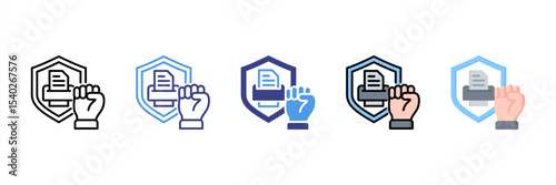 Permission Multi Style Icon Set