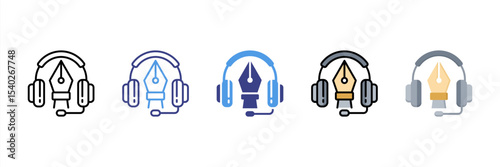 Literary Multi Style Icon Set