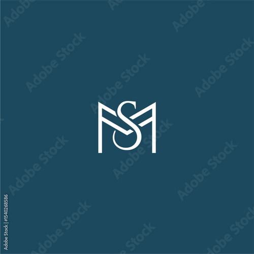 vector logo with FSF letter concept