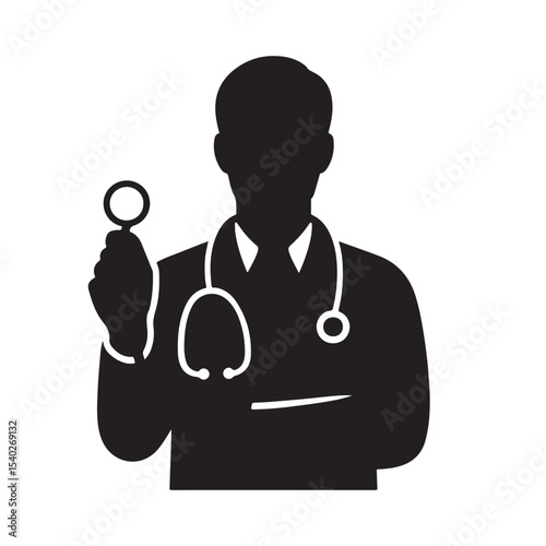 Wallpaper Mural Doctor with Stethoscope and Medical Tool Icon for Healthcare Torontodigital.ca