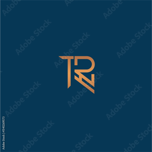 THR monogram logo design with blue background