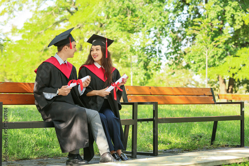 Couple of graduating studen...