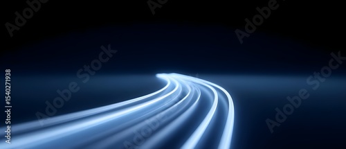 Abstract light trails creating a sense of motion