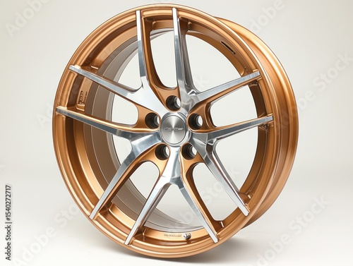 Bronze and silver multi-spoke alloy wheel