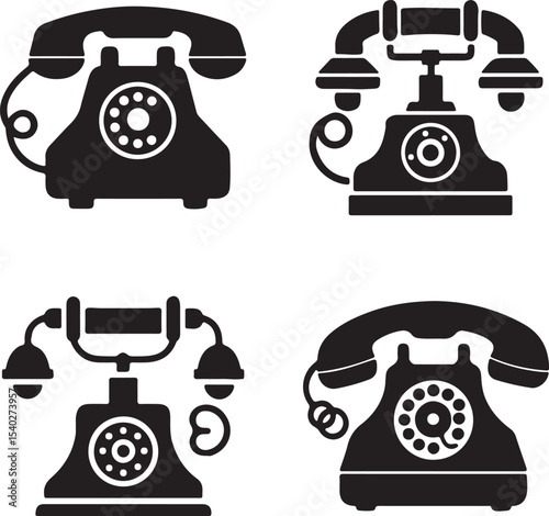 vector retro telephone