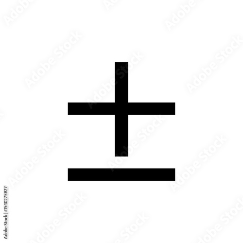 Plus–minus or Plus Minus ± sign. Plus-or-minus vector icon