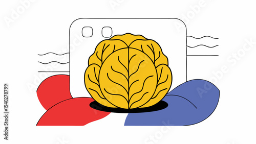 Cabbage on Phone Screen