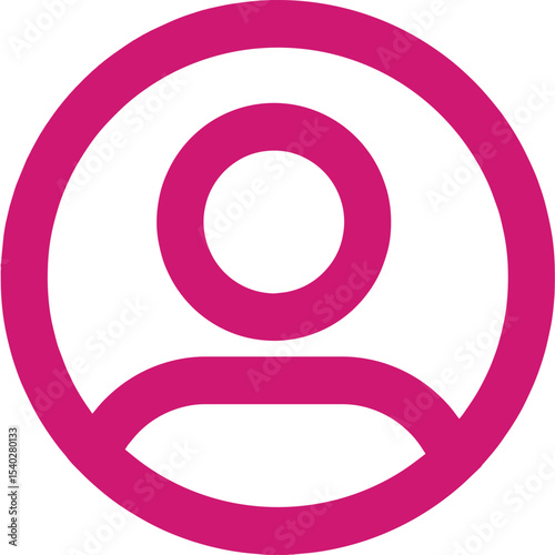 Minimalist Profile Icon – Social Media Avatar Symbol Vector